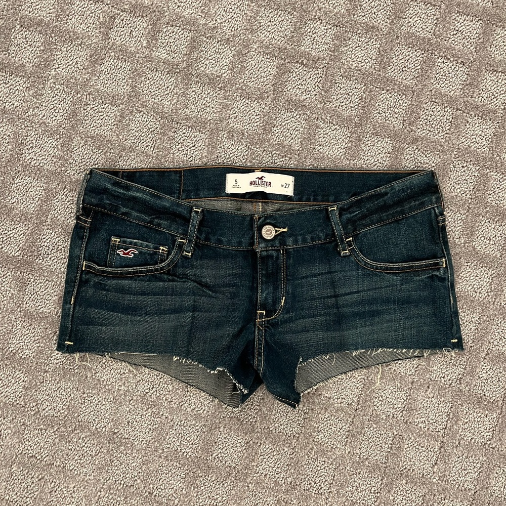 Hollister Dark Blue Low Rise Jean Shorts